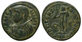 Licinius I. AE 3, Reduced Follis; Licinius I; 308-324 AD, Cyzicus, 317-20 AD, Reduced Follis. RIC-9, officina B=2 (c1). Obv: IMP LICI - NIVS AVG Bust ...