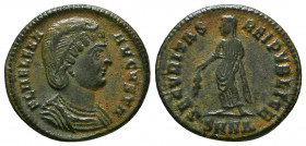 Helena, mother of Constantine AD 328-329. Nicomedia
Follis Æ
FL HELENA AVGVSTA; diademed and draped bust right with string of pearls in the diadem / S...
