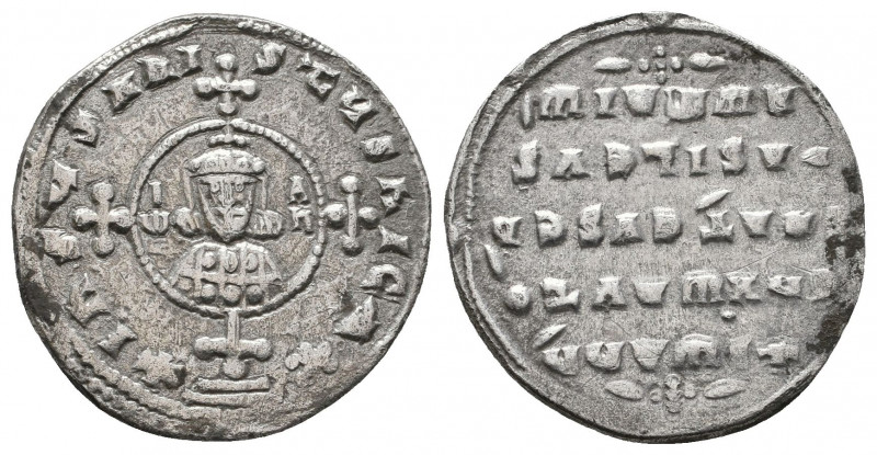 John I (969-976), Miliaresion, Constantinople, AD 969-976, AR , + IҺSyS XRI STyS...