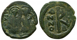 Justin II, with Sophia. 565-578. Æ Half Follis.
Reference:
Condition: Very Fine

Weight: 6 gr
Diameter: 22 mm