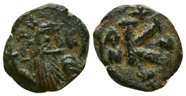 Byzantine Coins,AE.
Reference:
Condition: Very Fine

Weight: 2,6 gr
Diameter: 16 mm