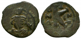 Constans II. 641-668. AE Half Follis . Syracuse mint.
Reference:
Condition: Very Fine

Weight: 2,2 gr
Diameter: 19 mm