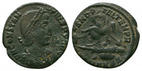 Constantius II Æ Centenionalis. Cyzicus, AD 351-354.
Reference:RIC 92
Condition: Very Fine

Weight: 2,3 gr
Diameter: 17 mm