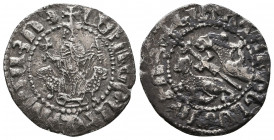 Armenia, Cilician Armenia. Levon I AR Tram. Sis mint, AD 1199-1219. Levon, king of the Armenians, in Armenian script, Levon seated facing on throne de...