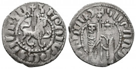 ARMENIA, Cilician Armenia. Royal . Hetoum I and Zabel. 1226-1270. AR . Zabel and Hetoum standing facing one another, each crowned with head facing and...