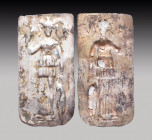Very RARE Ancient Silver Relief Sheet with Deity on ,
Reference:
Condition: Very Fine

Weight: 3,4 gr
Diameter: 60 mm