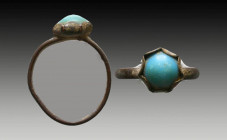 Ancient Bronze Ring with a blue stone for evil eyes, Ae.
Reference:
Condition: Very Fine

Weight: 0,8 gr
Diameter: 19 mm