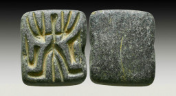 Early History Stone Seal Pendant
Reference:
Condition: Very Fine

Weight: 11,1 gr
Diameter: 23 mm
