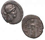 42 aC. Gens Clodia. Roma. Denario. Ag. 3,90 g. Muy bella. Rara así. EBC / EBC+. Est.200.