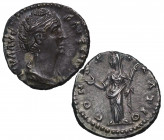 161-176 d.C. Faustina I. Roma. Denario. Ag. 3,69 g. EBC. Est.90.