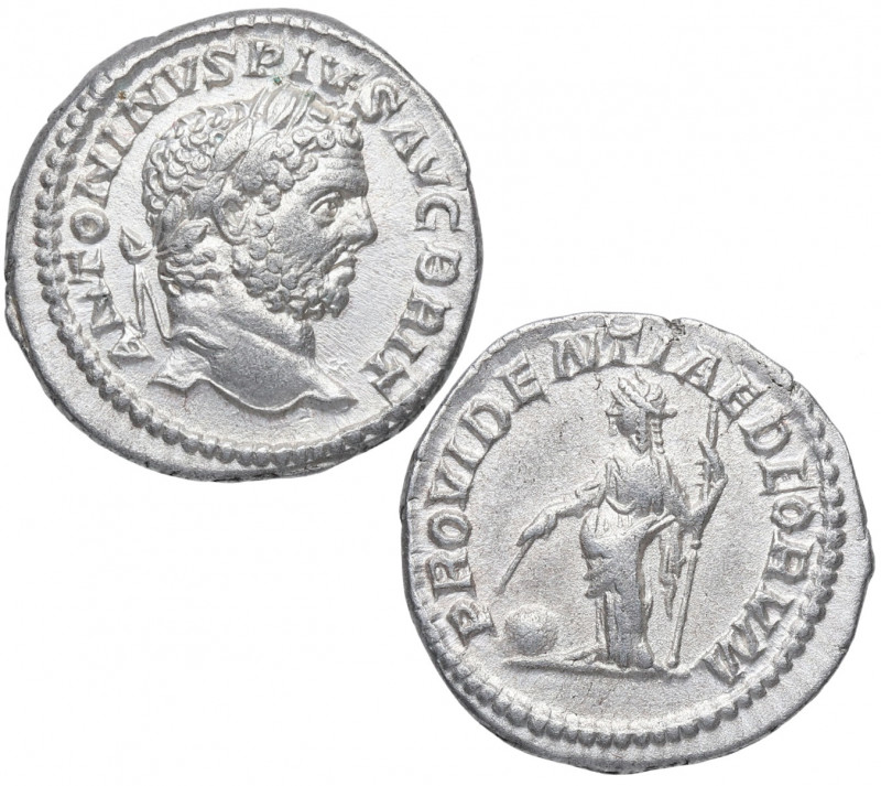 211-217 d.C. Caracalla. Roma. Denario. RIC 227. Ag. 3,64 g.  Busto a derecha de ...