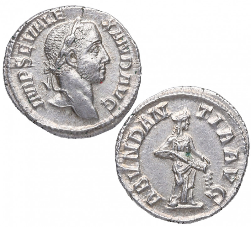 228 d.C-231 dC. Alejandro Severo. Roma. Denario. RIC 184a. Ag. 2,49 g. Busto de ...
