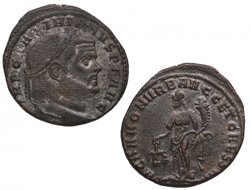 285-305 d.C. Maximiano Hércules. Ceca no visible. Nummus. Ae. Bella. Escasa así....