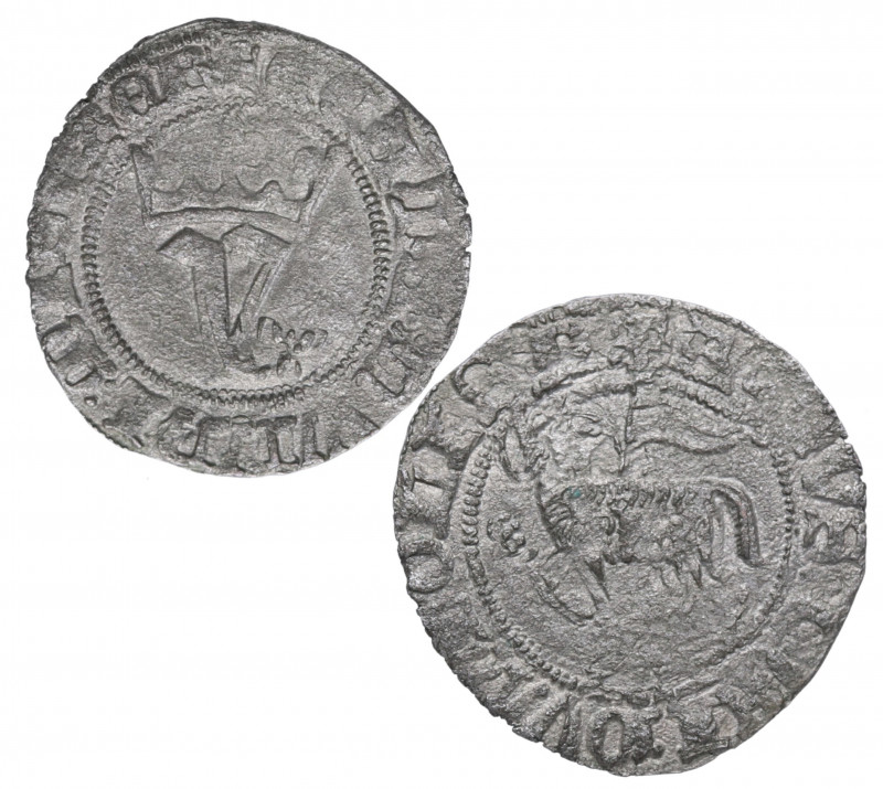 1379-1390. Juan I (1379-1390). Sevilla. Blanco del Agnus Dei. Ve. 1,45 g. EBC/EB...