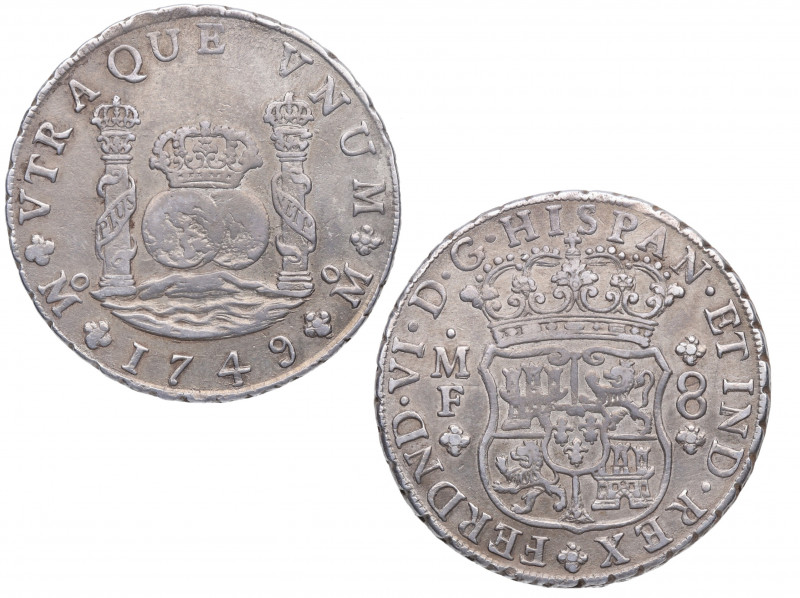 1749. Fernando VI (1746-1759). Mexico. 8 Reales. MF. A&C 473. Ag. 26,79 g Precio...