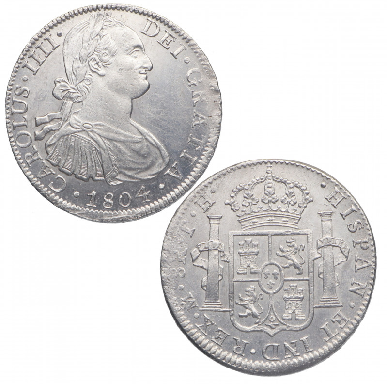 1804. Carlos IV (1788-1808). México. 8 Reales. TH. Ag. 27,00 g. EBC+. Est.300.