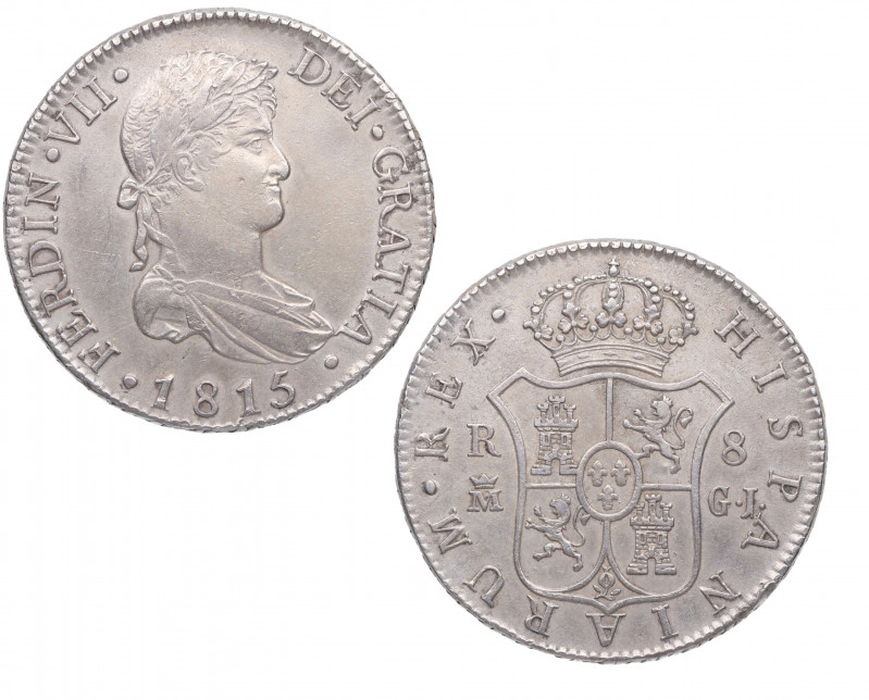1815. Fernando VII (1808-1833). Madrid. 8 Reales. GJ. A&C 1269. Ag. 26,74 g. SC-...