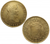 1816. Fernando VII (1808-1833). México. 8 escudos. JJ. A & C 30. Au. 10,00 g. Bella. Brillo original. EBC+. Est.1800.