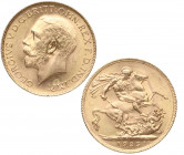 1925. Gran Bretaña. 1 Soberano. Au. 8,00 g. Muy bella. EBC+. Est.400.