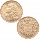 1898. Suiza. 20 Francos. Au. 6,48 g. Bellísima. Pleno brillo original. EBC+. Est.400.