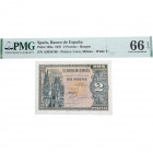 1937. Estado Español (1936-1975). 2 Pesetas. Encapsulado PMG 66 EPQ. SC. Est.130.