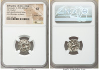 MACEDONIAN KINGDOM. Alexander III the Great (336-323 BC). AR drachm (17mm, 11h). NGC XF, punch mark. Early posthumous issue of Lampsacus, ca. 323-317 ...