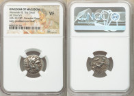 MACEDONIAN KINGDOM. Alexander III the Great (336-323 BC). AR drachm (19mm, 1h). NGC VF. Posthumous issue of Lampsacus, ca. 310-301 BC. Head of Heracle...
