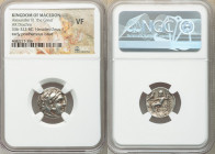 MACEDONIAN KINGDOM. Alexander III the Great (336-323 BC). AR drachm (17mm, 12h). NGC VF. Early posthumous issue of Abydus (?), ca. 310-301 BC. Head of...