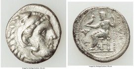 MACEDONIAN KINGDOM. Philip III Arrhidaeus (323-317 BC). AR drachm (19mm, 4.06 gm, 12h). Fine. Sardes, ca. 323-319 BC. Head of Heracles right, wearing ...