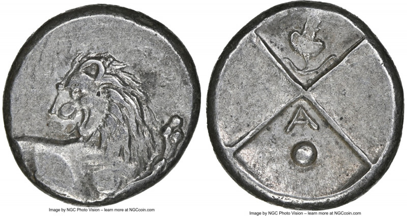 THRACE. Chersonesus. Ca. 4th century BC. AR hemidrachm (13mm). NGC Choice XF. Fo...