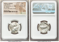 ATTICA. Athens. Ca. 440-404 BC. AR tetradrachm (24mm, 17.14 gm, 1h). NGC AU 4/5 - 4/5. Mid-mass coinage issue. Head of Athena right, wearing earring, ...