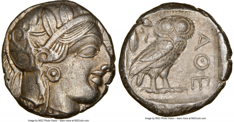 ATTICA. Athens. Ca. 440-404 BC. AR tetradrachm (23mm, 17.18 gm, 5h). NGC Choice ...
