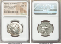 PAMPHYLIA. Aspendus. Ca. 212/11-184/3 BC. AR tetradrachm (29mm, 16.82 gm, 1h). NGC AU 4/5 - 3/5. Name and types of Alexander III the Great of Macedon,...