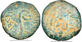 JUDAEA. Roman Procurators. Pontius Pilate (AD 26-36). AE prutah (15mm, 11h). NGC VF. Dated Regnal Year 17 of Tiberius (AD 30/1). TIBEPIOY KAICAPOC, li...