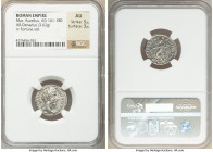 Marcus Aurelius (AD 161-180). AR denarius (19mm, 3.62 gm, 6h). NGC AU 5/5 - 3/5. Rome, February-December AD 168. M ANTONINVS AVG ARM-PARTH MAX, laurea...