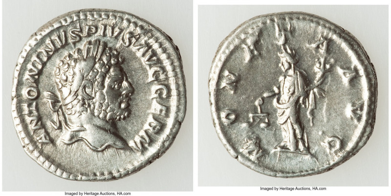Caracalla, as Augustus (AD 198-217). AR denarius (19mm, 3.44 gm, 6h). XF. Rome, ...