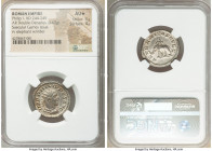Philip I (AD 244-249). AR antoninianus (22mm, 3.63 gm, 5h). NGC AU S 5/5 - 4/5. Rome, AD 248. IMP PHILIPPVS AVG, radiate, draped, and cuirassed bust o...