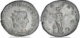 Volusian (AD 251-253). AR antoninianus (21mm, 3.33 gm, 7h). NGC Choice XF 5/5 - 3/5. Rome, AD 251-253. IMP CAE C VIB VOLVSIANO AVG, radiate, draped an...