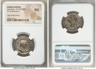 Diocletian (AD 284-305). BI antoninianus (25mm, 5h). NGC MS. Antioch, 1st officina, ca. AD 285. IMP C C VAL DIOCLETIANVS P F AVG, radiate, draped and ...