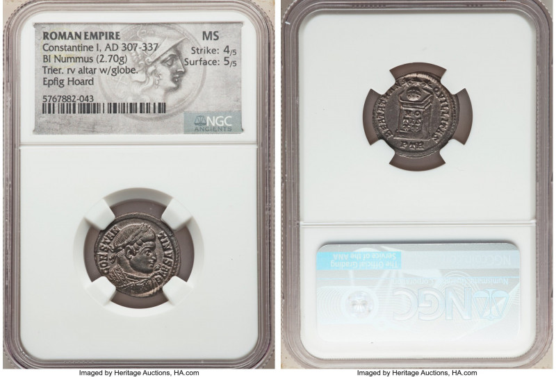 Constantine I the Great (AD 307-337). AE3 or BI nummus (20mm, 2.70 gm, 6h). NGC ...