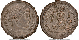 Constantine I the Great (AD 307-337). AE3 or BI nummus (19mm, 6h). NGC MS. Trier, 1st officina, AD 323-324. CONSTAN-TINVS AVG, laureate head of Consta...