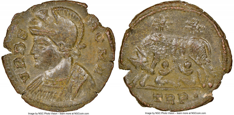 Constantinople Commemorative (ca. AD 330-340). AE3 or BI nummus (18mm, 7h). NGC ...
