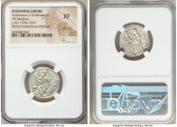 Andronicus II Palaeologus and Michael IX (AD 1294-1320). Anonymous Issue. AR basilicon (22mm, 5h). NGC XF, die shift. Constantinople, AD 1304-1320. BO...