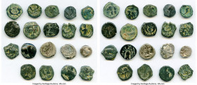 ANCIENT LOTS. Oriental. Nabataean Kingdom. Lot of nineteen (19) AR and AE issues. Good-Fine. Includes: AR and AE issues (19) various rulers, denominat...