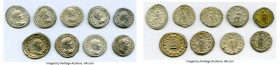 ANCIENT LOTS. Roman Imperial. Lot of nine (9) AR denarii and antoninianus. Choice VF-Choice XF. Includes: Denarii and antoninianus of various emperors...