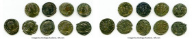 ANCIENT LOTS. Roman Imperial. AD 4th century. Lot of nine (9) AE3 or BI nummi. XF-AU. Includes: Various emperors with different types. Total nine (9) ...
