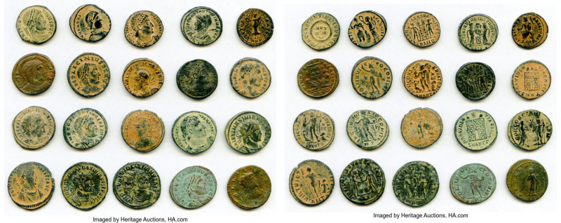 ANCIENT LOTS. Roman Imperial. Mixed. Ca. AD 3rd-4th centuries. Lot of twenty (20...