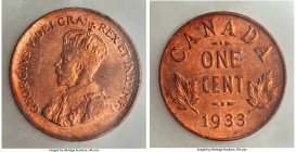 George V Cent 1933 MS65 Red ICCS, Royal Canadian mint, KM28. Satin surfaces with mint luster. 

HID09801242017

© 2020 Heritage Auctions | All Rig...