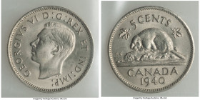 George VI 5 Cents 1940 MS65 ICCS, Royal Canadian mint, KM33. Flat pewter gray toning with muted luster. 

HID09801242017

© 2020 Heritage Auctions...