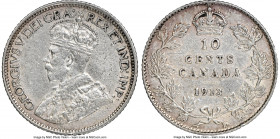 George V "Broad Leaves" 10 Cents 1913 XF Details (Cleaned) NGC, Ottawa mint, KM23. Scarce large (broad) leaves type.

HID09801242017

© 2020 Herit...